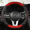 Carbon Fiber Leather Breathable Non-Slip Universal Car Steering Wheel Covers Car Decoration Accessories Auto Steering Wheel Case