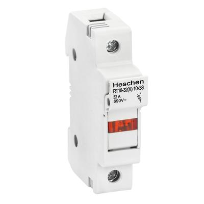 RT18-32(X) 32A AC690V Однополюсный Базовый держатель цилиндрического предохранителя для монтажа на DIN-рейку для