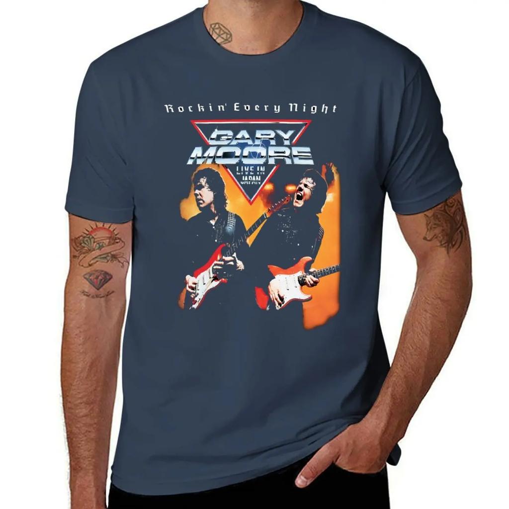GARY MOORE T-Shirt boys whites graphic t shirt vintage heavy weight t shirts for men