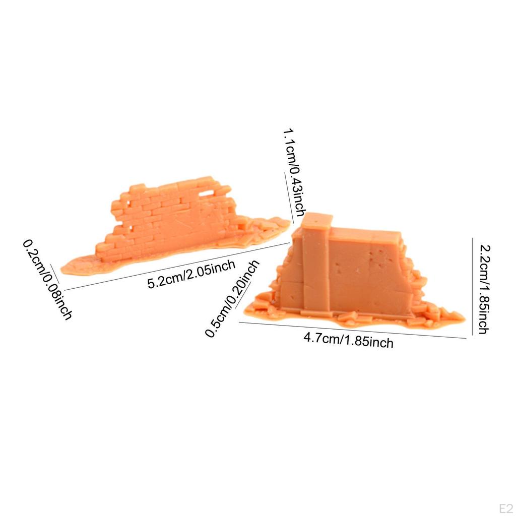 2х 1:72 кирпичные стены диорама модель здания имитация микропейзажа сказочный сад декор