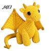 Crochet Dragon Toy Doll with Card, Emotional Support Handmade Decor, Pocket Plushie Mini Knitting Ornament, Inspirational Gifts for Family Friends