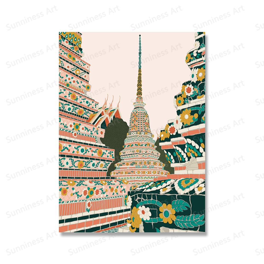 Paris London New York Milan China Wall Art Canvas Painting Nordic Landscape Poster And Print Wall Pictures For Living Room Decor