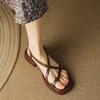 Fashion Women's Flat Sandals for Women Cross-Strap Sandals Flip Flops Slip On Lighting Sandals Designers Hollow Beach Shoes Roman Shoes