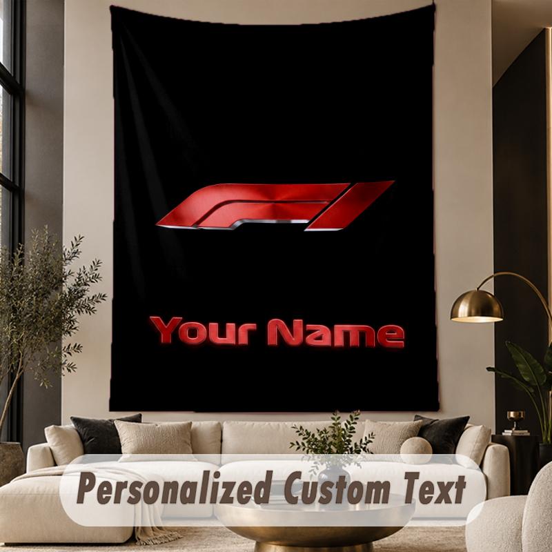 Custom Text Tapestry F1 Print Wall Tapestry Indoor Living Room Wall Decor