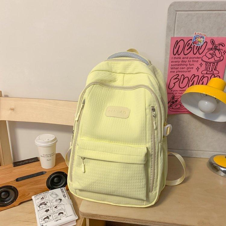 Школьная сумка женская новая для старшеклассника дорожная универсальная студенческая рюкзак для кампуса большая вместимость для ученика средней школы простой рюкзак