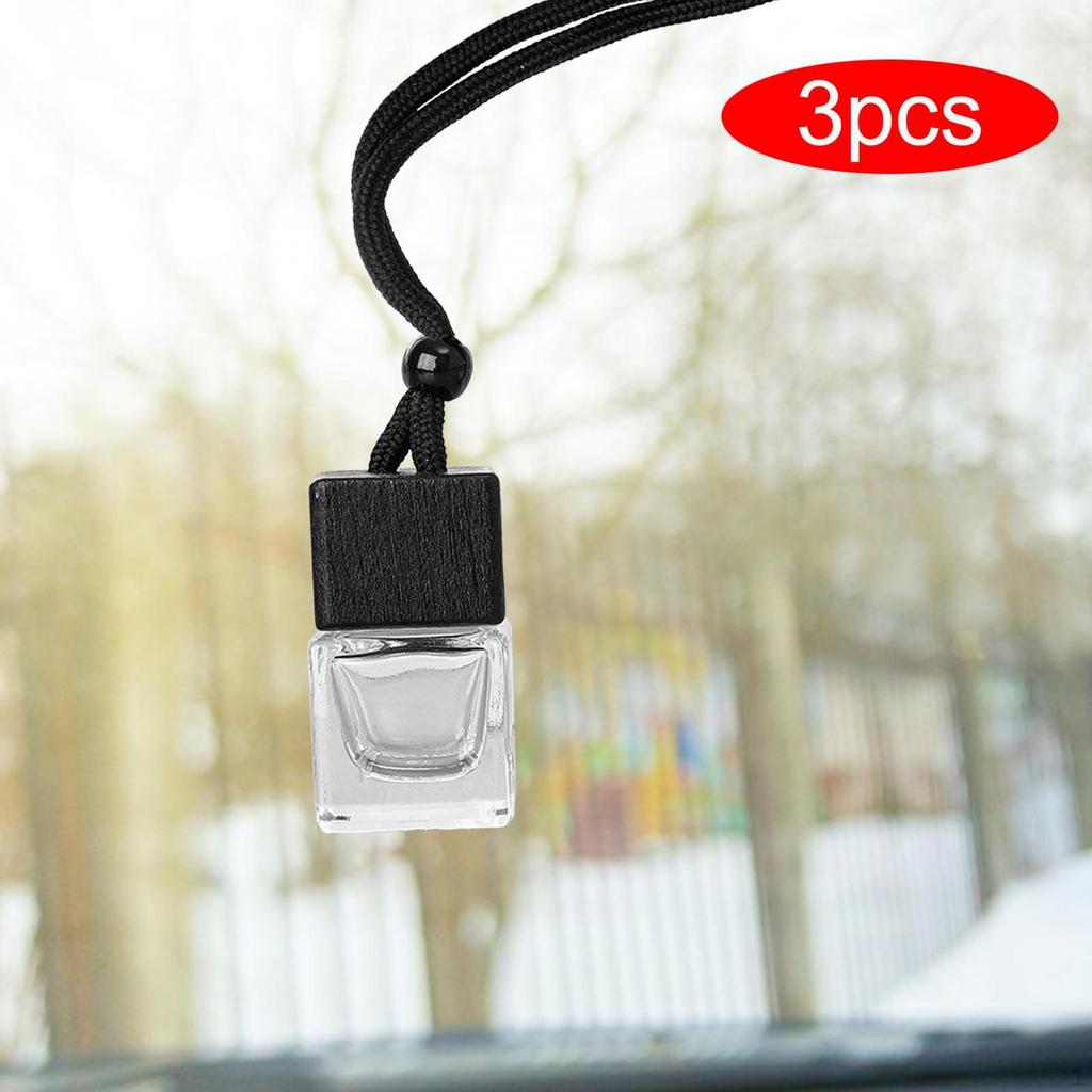 3 Pieces Car Diffuser Bottles Empty 8ml Auto Pendants Office Home Decor Interior Accessories