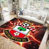 Southampton Football Design Crystal Velvet Carpet Cozy Non?Slip Printed Rug For Bedroom Living Room Entrance