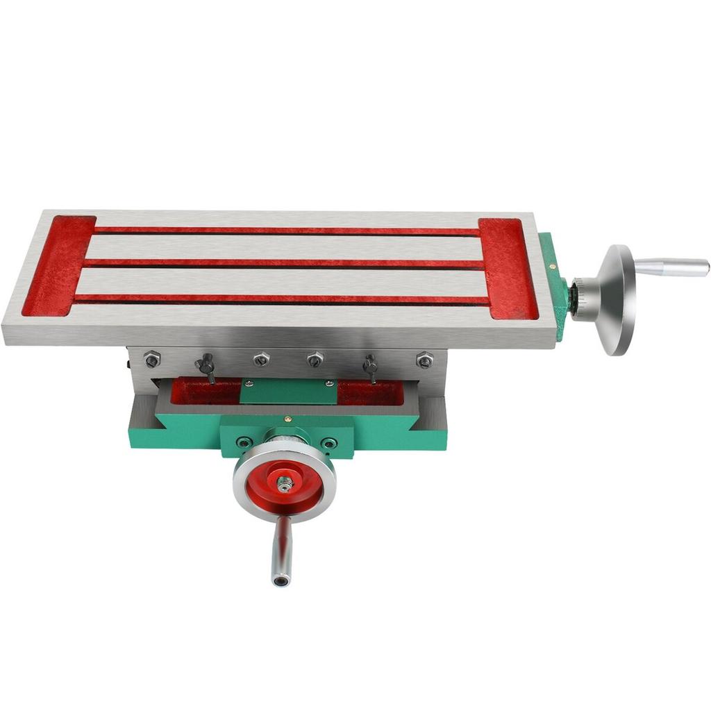Milling Table 17.7×6.7Inch Compound Slide Milling Table 30KG Multifunction Worktable Cross Milling Machine Compound 2 Axis 4 Ways for All Drill Stands