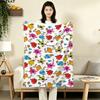 1PC Mr Men Little Miss Patterned Flannel Blanket Suitable For All Seasons For Home Decor Warmth And Comfort Gifts Holiday Present