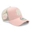 NEW ERA 9FORTY AFrame Trucker Cloth Strap Cap New York Yankees Rhinestone Side Patch Pink Rouge Stone Free 15390498 NER37C8225