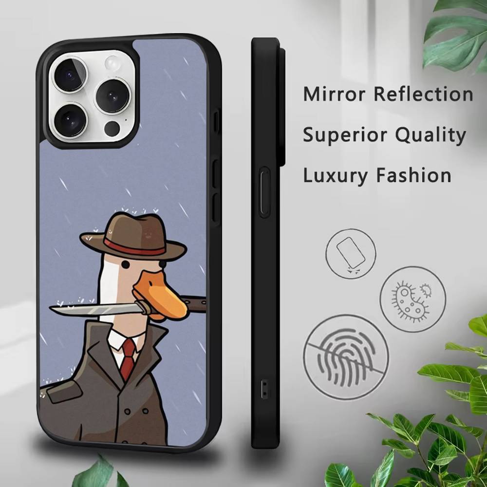 Смешной мем D-DucK Goose Чехол для телефона для IPhone 17,16,15,Pro,Max,Air,14,Plus,13,12,11 MagSafe Беспроводная зарядка Чехол