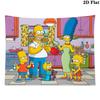 Cartoon The Simpsons Wall Tapestry Aesthetic Wall Hanging Printed Fabric Blanket Decorative Tapestries for Bedroom Living Room Home Decor