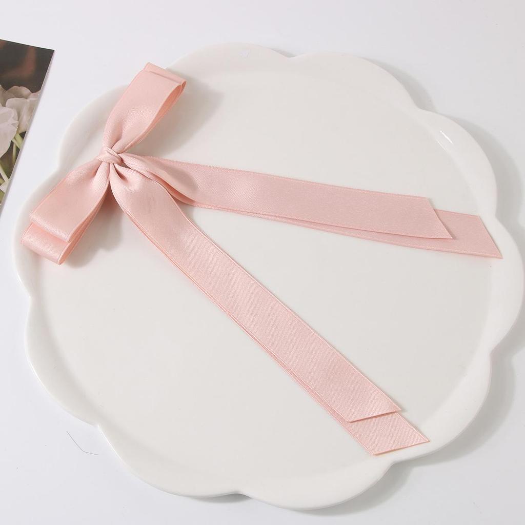 Заколка-уточка с бантом в балетном стиле 4 см: Дофаминовый Сладкий Плетеный Аксессуар для Волос