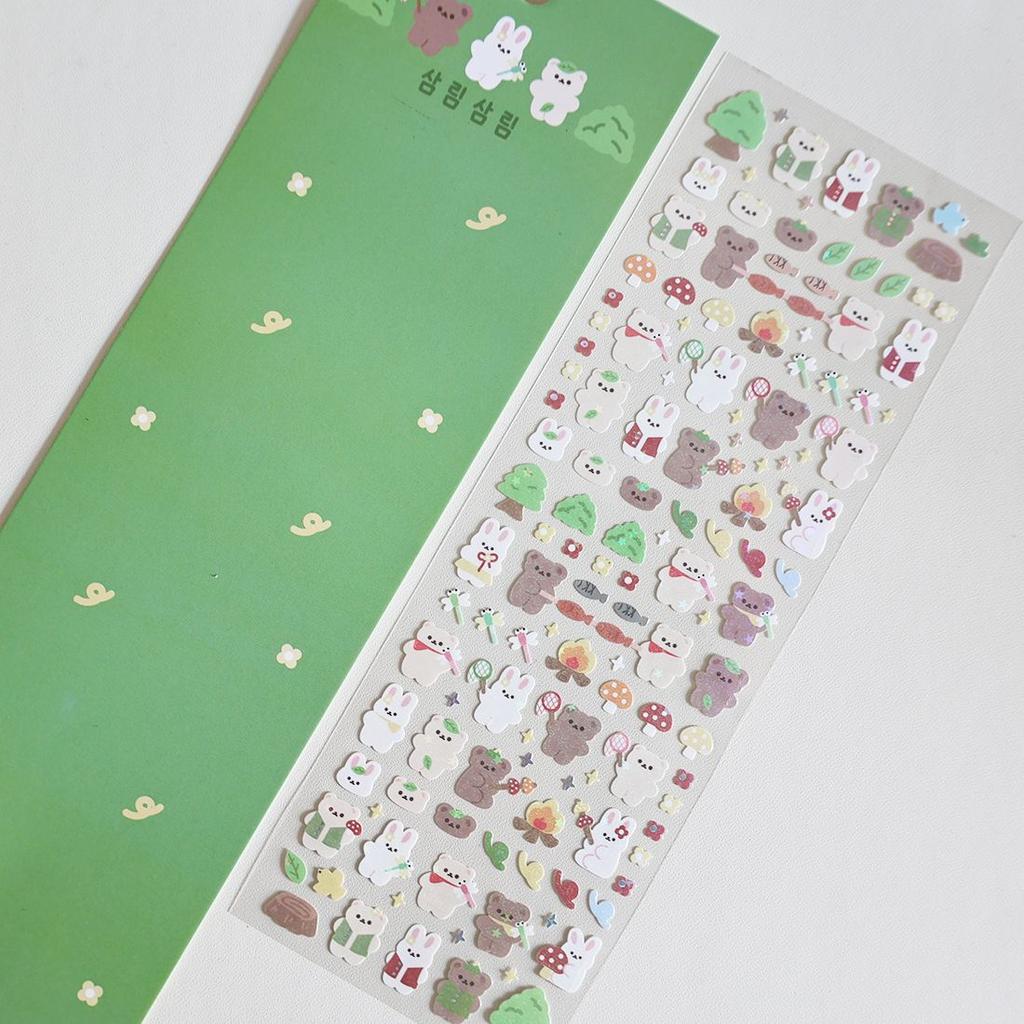 Корейский популярный ПЭТ горячий серебряный лазер DIY Goo Card Декоративные наклейки из материала