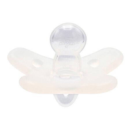 CANPOL 24/001 Pacifier 100% silicone 0-6m symmetrical 1 pc white