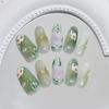 Three-dimensional lotus pond, moonlight, icy flowers, koi, smudged sweet and versatile ins wind removable manicure 30 pieces