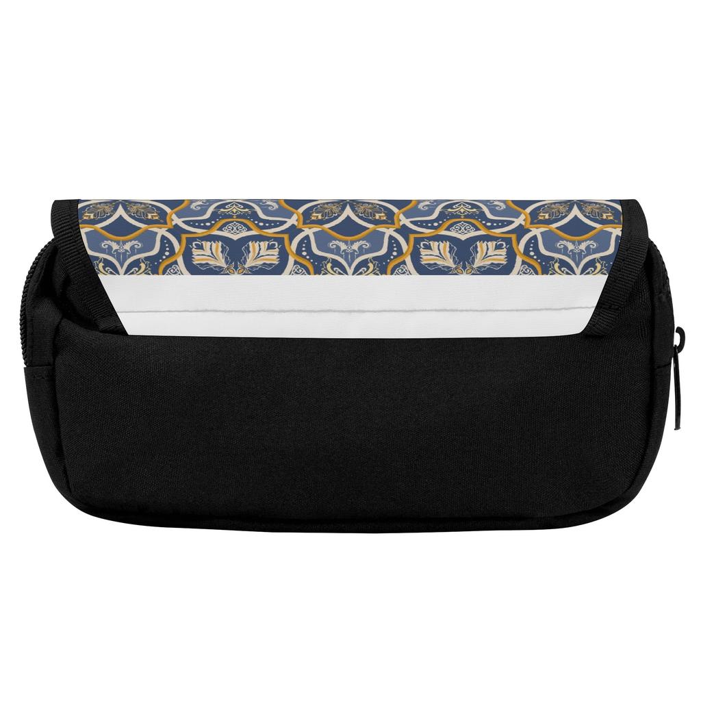 Pencil Pouch High Capacity 300D Polyester Smooth Zipper with Two Storage Layers for Pens Stationery Accessories for Everyday Study