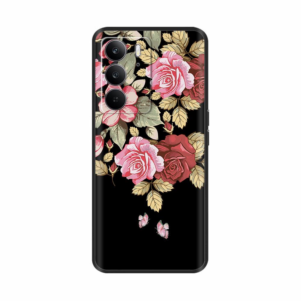 For OPPO Realme 14X Case Lovely Cartoon Butterfly Phone Case Soft Cover For Realme 14X 5G Case RMX5020 Silicone Shockproof Coque