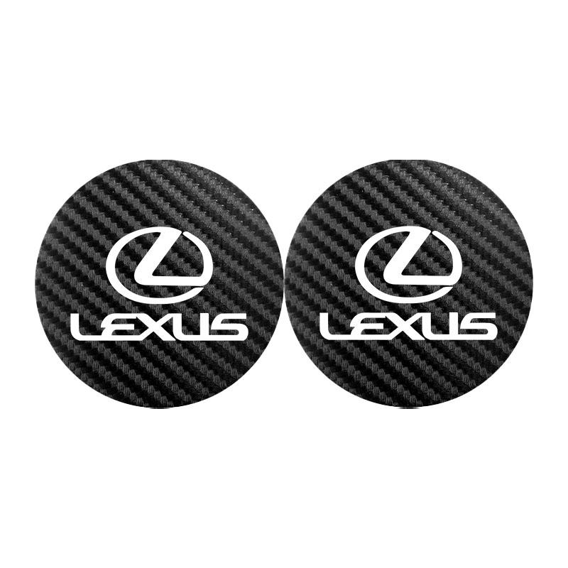 AAPH1 2026 Hot Interior Stickers 2Pcs Car Coasters Water Cup Mats Waterproof Slot Pads For Lexus F SPORT GS GX IS LS LX CT LC RC LBX N