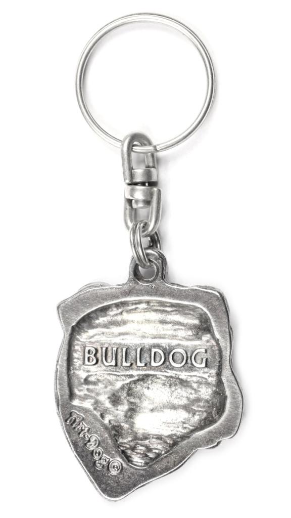 Buldog Angielski, Bulldog I - Posrebrzany Brelok Z Psem, Ozdoba Torebki, Zawieszka Do Plecaka Marki Art-Dog