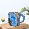 1PC Mineral Crystal Coffee Mug Ins Drinking Water Cups Juice Resin Household Drinking Water With Handle Mug