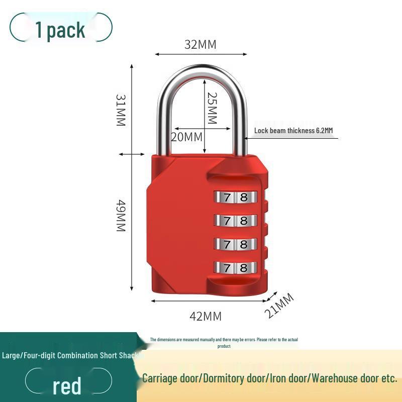 Universal Solid Brass Waterproof Combination Padlock for Home, Cabinet, or Suitcase