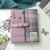 Jeans Plaid Patchwork Binder A5 Photocard Collect Book Button Lock 3inch Photocards Holder 4grid Photo Album Card Collector Gift