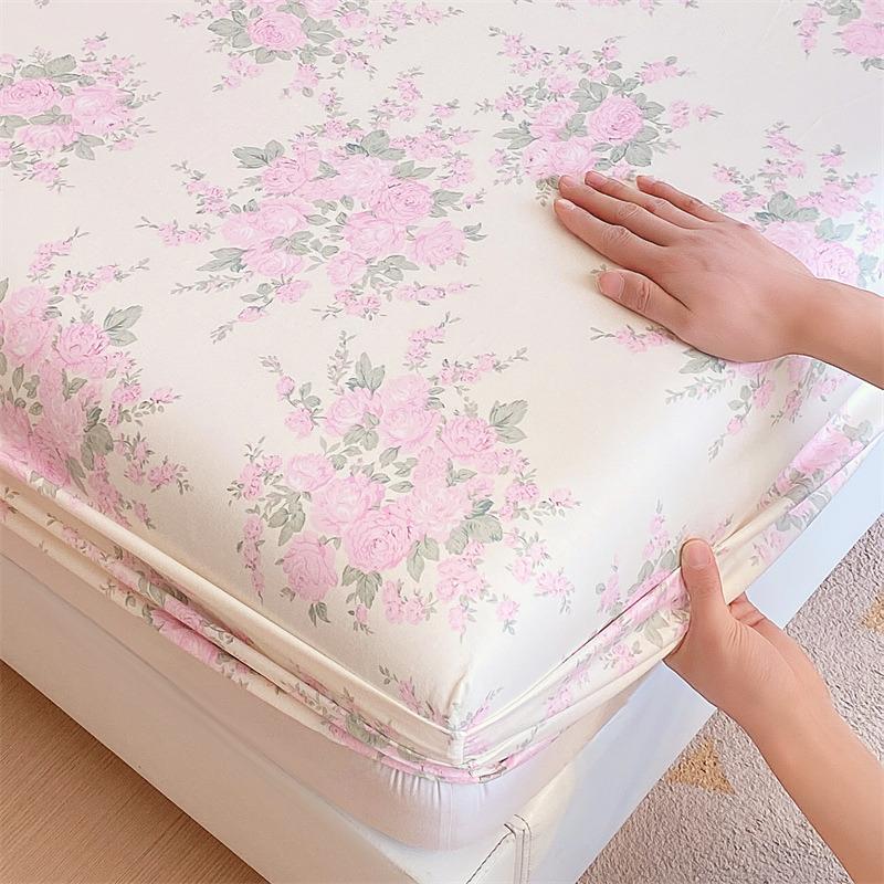 100% хлопок простыня на резинке в цветочном стиле покрывало для кровати приятное для кожи простыня 90/100/120/150/180 см постельное белье Sabanas (Нет наволочки)