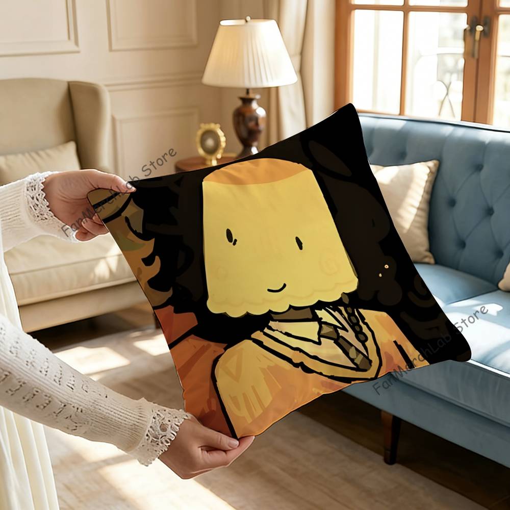 RRegretevatorS LLampertS Pillow Covers Cartoon Sofa Decorative Home Doublesided Printing Short Plush Cute Cushion Cover
