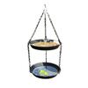 Hanging Double Layer Bird Feeder Large Capacity Durable Bird Water Bowl Convenient Dual-purpose Bird Feeding Dish Outside Patio