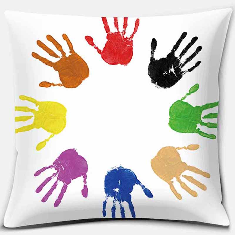 Квадратная наволочка с радужным принтом, домашний декор, автомобильный диван, наволочка