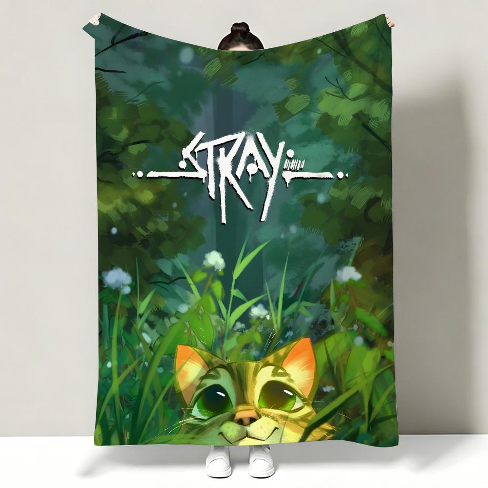 Game SStray Throw Soft Warm Flannel Throw Blanket Multiuse for Sofa Bed Office Nap