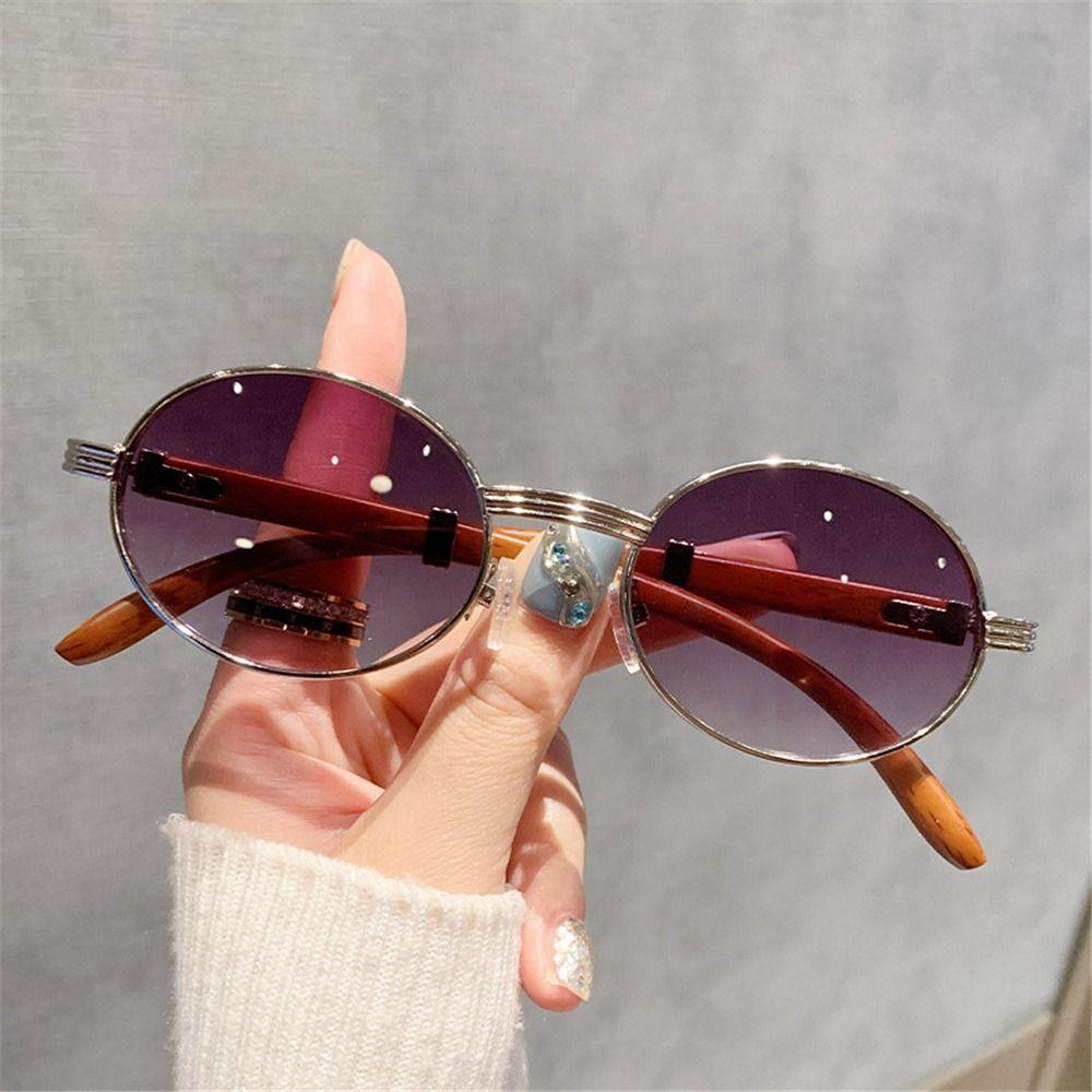 Fashion Small Frame Vintage Round Sunglasses Classic Luxury Oval Sun Glasses Trendy UV400 Shades for Women & Men