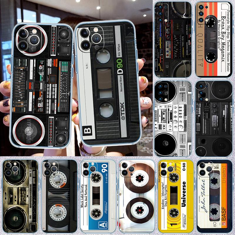 RP9 Boombox Tape Vintage Transparent Phone Case for Samsung Galaxy A04 A04S A14 A23 A34 A54 M23 M33 M52 M53