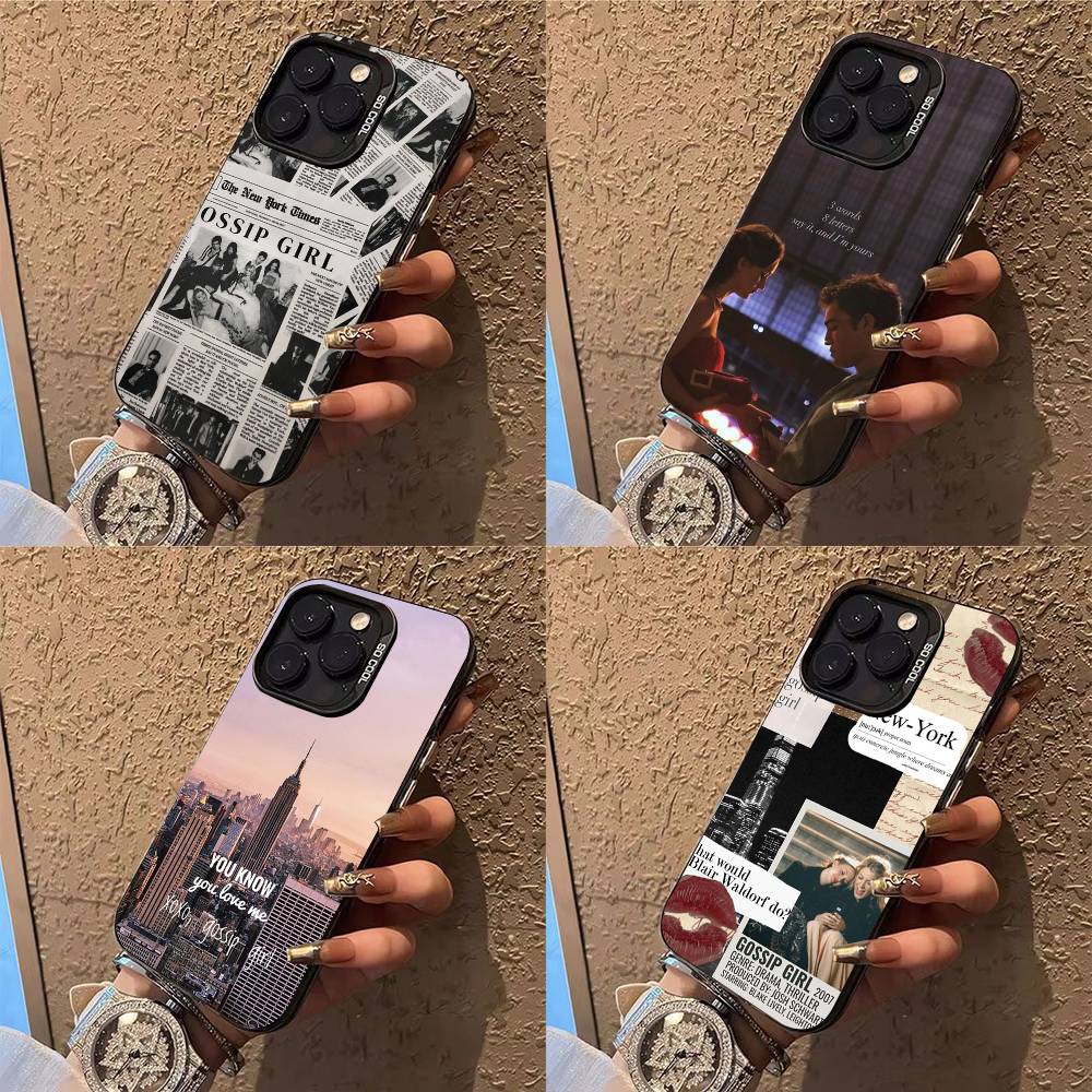 Чехол для телефона G-Сплетница Для iPhone 17,16,15,14,13,12,X,8,Pro,Max,Plus,E,SE4,Air,Mini IMD Матовый Черный