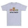 Never Forget  Floppy Disk VHS Cassette Tape 80s Classic Novelty Unisexs TShirt