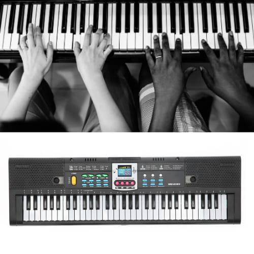 61-Key Electronic Piano, Electronic Keyboard, Guitar, Convenient, Adjustable, Sound Effects Control, Recording Function, Multi-Function