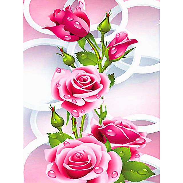 Алмазная картина, цветок, полная квадратная/круглая вышивка, цветочная Алмазная мозаика, вышивка крестиком, картина, стразы, алмазное искусство