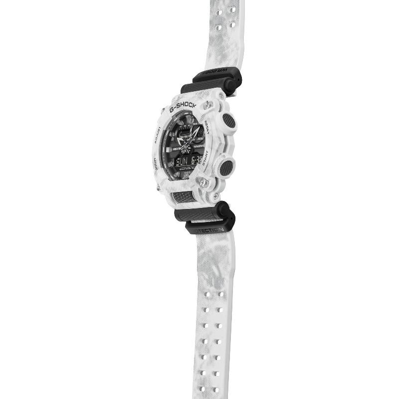 Casio Мужские кварцевые часы GA-900GC-7A с аналоговым циферблатом, водонепроницаемостью 200 м, ударопрочностью, из смолы