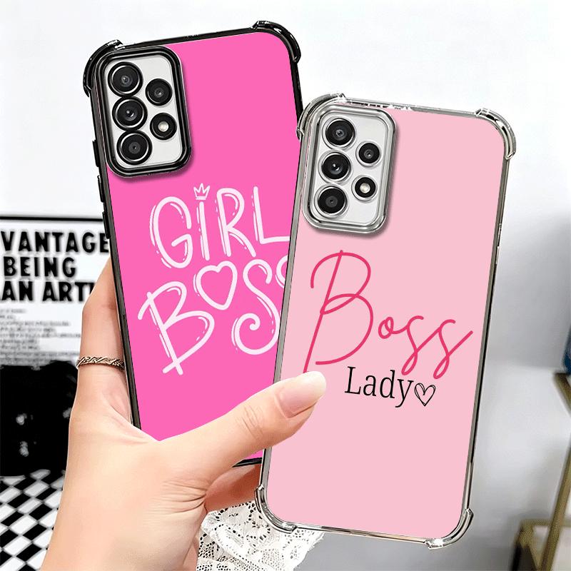 Чехол для телефона Girl Boss Lady с розовым покрытием для Samsung A17 A07 A37 A57 A16 A56 A15 A55 A14 A54 A13 A53 A26 A36 A25 A35 A24 A34 A23 A