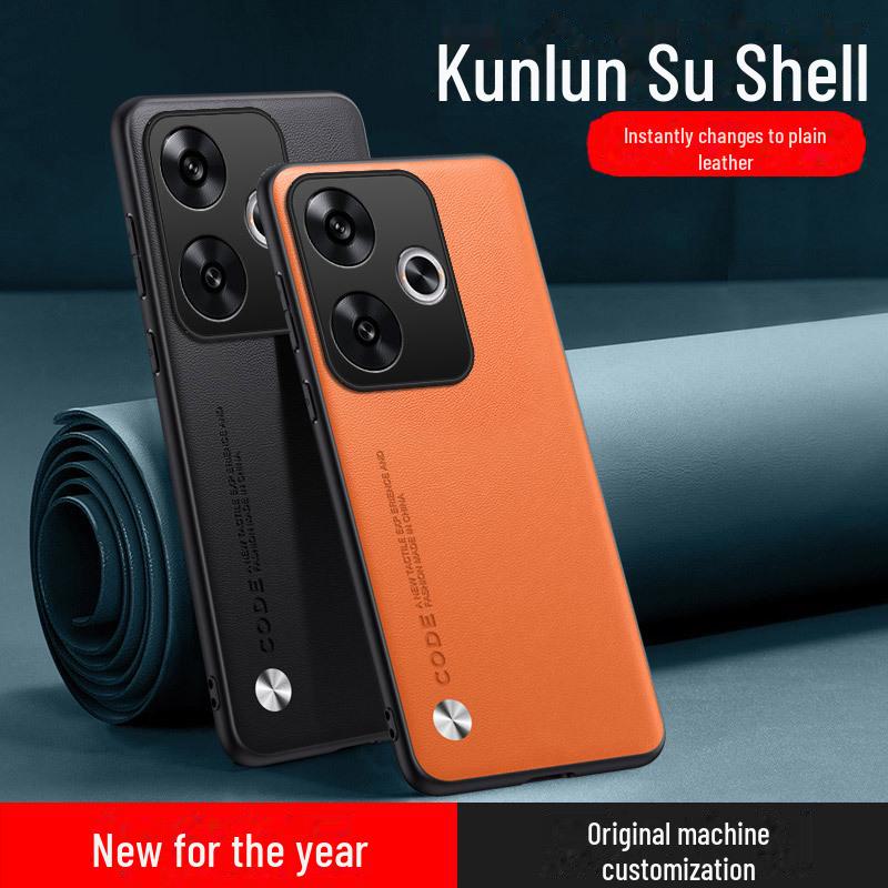 Кожаный чехол для мобильного телефона Redmi Turbo3: Универсальная ультратонкая защита для Note12 Turbo. Подходит как мужчинам, так и женщинам.