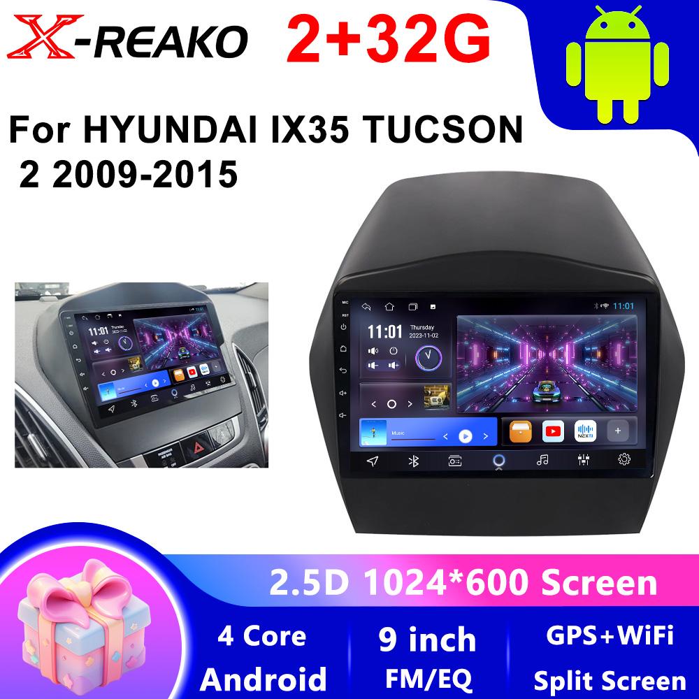 2Din Android автомобильное радио для Hyundai IX35 Tucson 2009-2015 Мультимедийный видеоплеер GPS навигация стерео аудио головное устройство Carplay