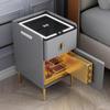 SMVP Smart Bedside Table Safe with Wireless Charging and USB Ports