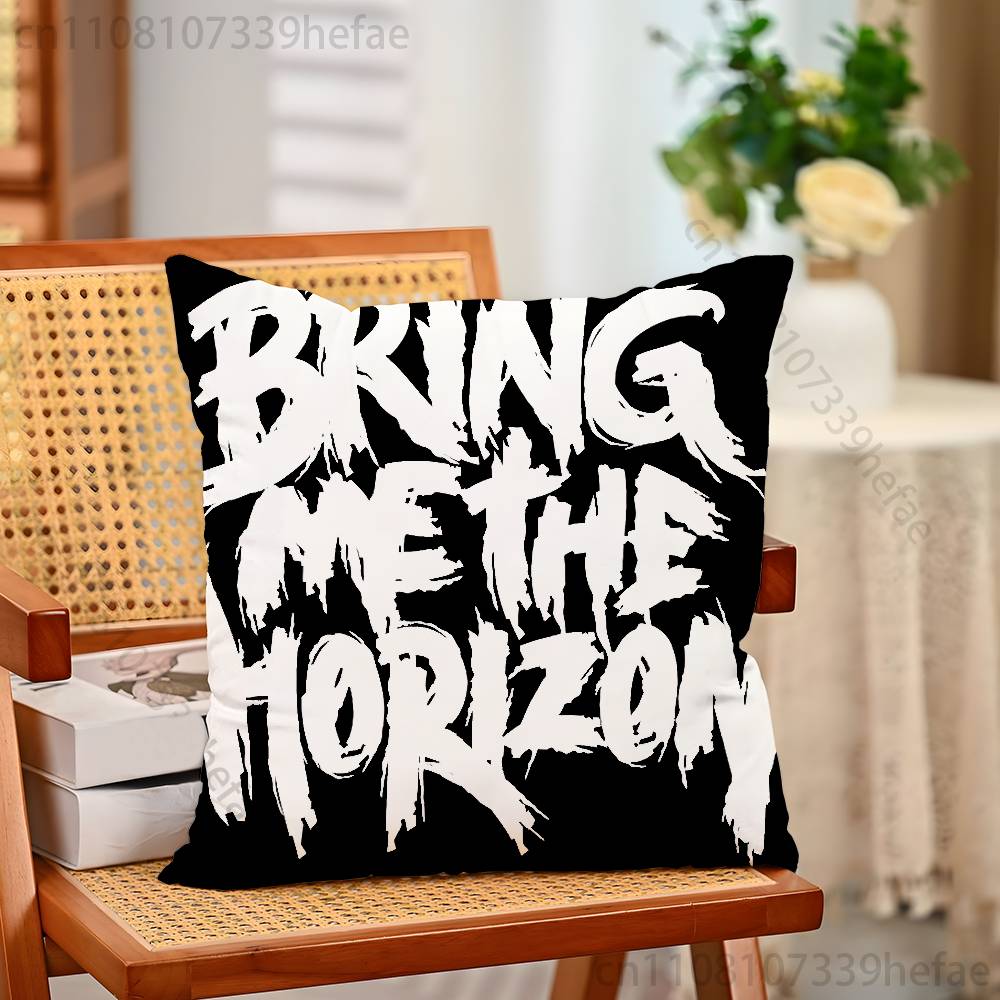 BBring Me The Horizon Pillow Case Plush Pillow Cases Home Decoration Pillow Cover for Sofa Bed Chair Living Room