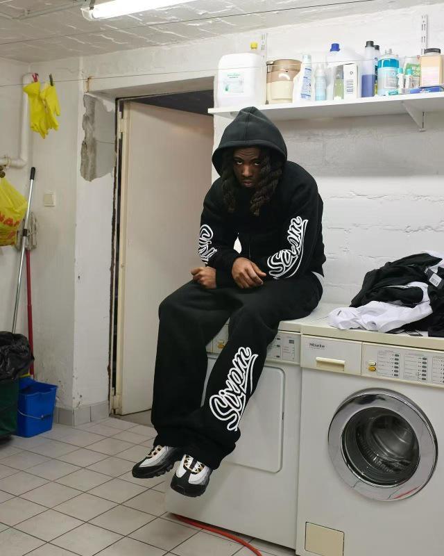 6PM Худи и спортивные штаны с вышитыми буквами в стиле хип-хоп Мужской спортивный костюм