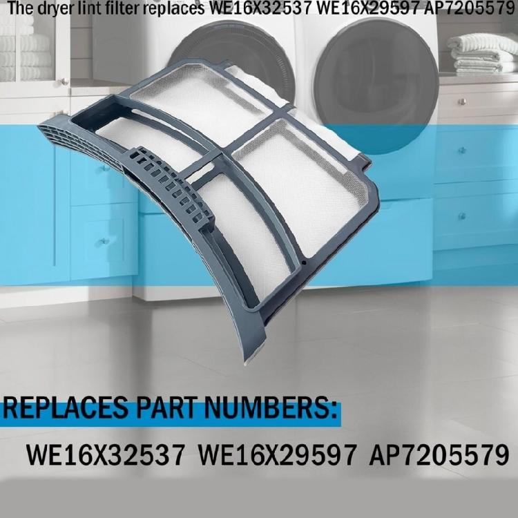 WE16X32537 WE16X29597 AP7205579 Замена сетки фильтра ворса сушилки для GFD55ESMN0DG GFD55ESMN0WW GFD55ESMN1DG
