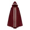 Pastoral Ribbon Edge Medieval Cloak Fantasy Hooded Cape Warrior Cloak Halloween Cloak  Adult