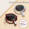 Fashion Folding Reading Glasses Anti Blue Light Photochromic HD Outdoor Presbyopia Glasses with Box