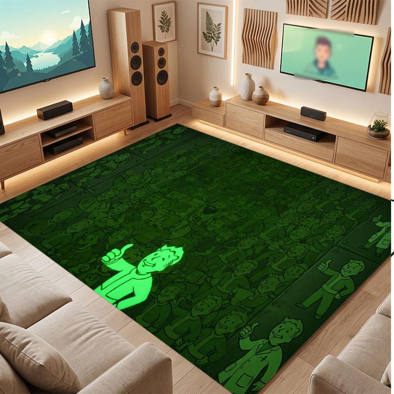 Fallout Vault Boy Rug Soft Thick Non Slip Floor Carpet for Bedroom Living Room Home Decor