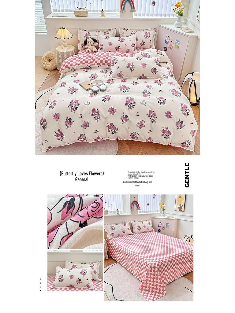 Стильный однотонный постельный комплект - 3 или 4 предмета, идеально подходит для общежитий (1,5 м/1,2 м)